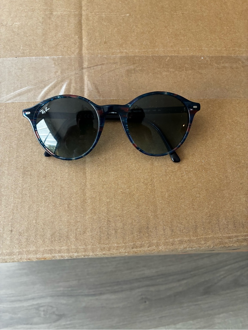 RAY BAN RB2230 Bernard 1420GK Transparent Shade Fantasy Blu Unisex Sunglasses